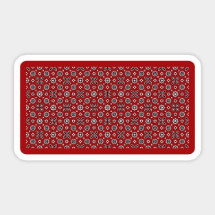 Red Sindhi Ajrak Pattern Sticker